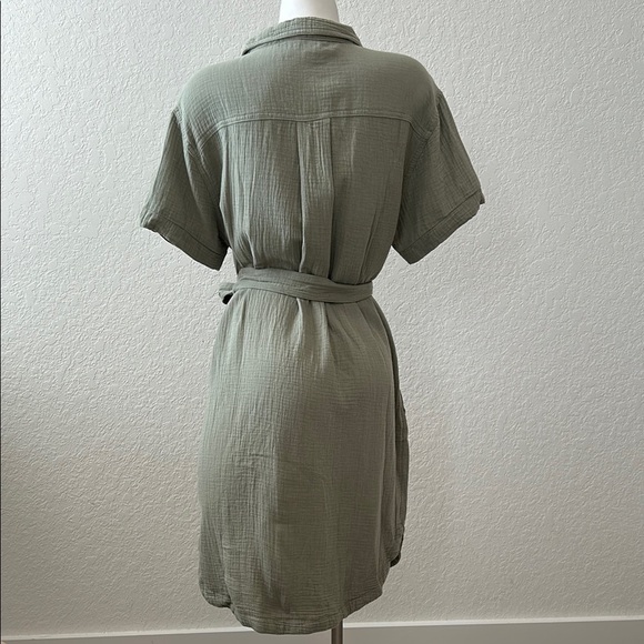 Weatherproof Olive Green Button-Down Dress - Picture 6 of 10